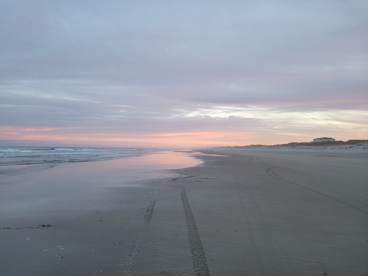 Sunset over Carova beach